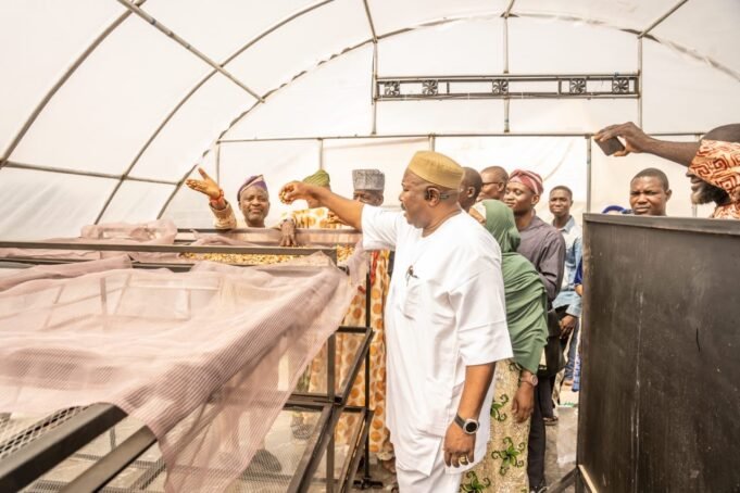 PHOTOS: Jubilation As Oyo South Senator Inaugurates Solar Dryers For Ibarapa Farmers