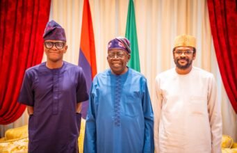 PHOTO: Oyo South Senatorial Aspirant, Kola-Daisi Meets Tinubu