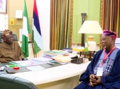 PHOTOS: Tinubu Hosts Ex-senator Adeseun