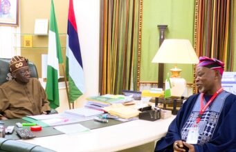 PHOTOS: Tinubu Hosts Ex-senator Adeseun